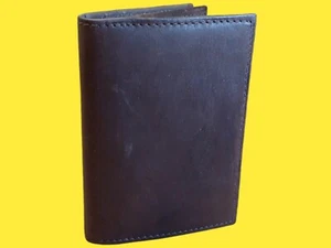 MARSHAL MEN'S GENUINE LEATHER PHOTO HOLDER CREDIT CARD Brown Bi-fold WALLET. - Picture 1 of 6