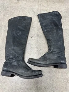 Botas Frye Sobre la Rodilla OTK Puntera Cuadrada Negra Cremallera Trasera 77238 Hechas en México 11 - Imagen 1 de 18