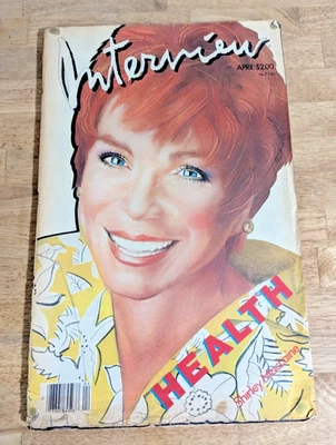 Andy Warhol  INTERVIEW Magazine SHIRLEY MACLAINE Cover - April 1985 LOOSE COVER - Image 1 of 4