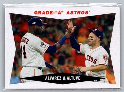 2020 Topps Archives #60CC-AA Grade A Astros Yordan Alvarez / Jose Altuve - Image 1 of 2