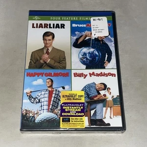 Liar Liar/Bruce Almighty/Happy Gilmore/Billy Madison 4-Movie Laugh Pack DVD New - Picture 1 of 1