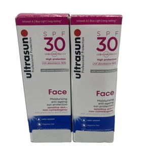 Ultrasun Face SPF30 Moisturising - Anti-Ageing Sensitive Skin 50ml x 2  - Picture 1 of 5