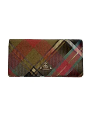 Cartera Larga Vivienne Westwood Multicolor Tartán CK Para Mujer Foto 1 de 4