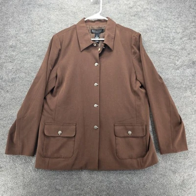 Dialogue Jacket Womens 16 Twin Stretch Button Front Pockets Blazer QVC Blazer - Image 1 of 4