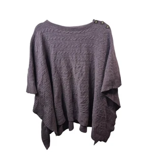 Lauren Ralph Lauren Poncho L/XL Lila Wolle Strick Pullover Exklusiv - Bild 1 von 7