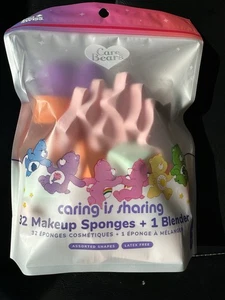 Care Bears Make Up Sponges And 1 Blender Set 32pcs CUTE NEW SEALED - Picture 1 of 4