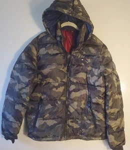 Tommy Hilfiger Chaqueta acolchada acolchada acolchada acolchada para hombre talla M verde camuflaje nueva sin etiquetas Gorpcore - Imagen 1 de 13