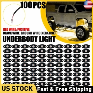 100Pods Amber Rock LED Lights For Jeep Boat Offroad Truck UTV ATV Underbody Lamp - Picture 1 of 11