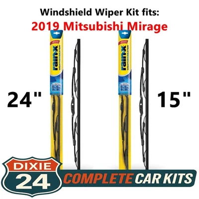 Rain-X Weatherbeater Wiper Kit fits: 2019 Mitsubishi Mirage (24" & 15") — 第 1/4 张图片