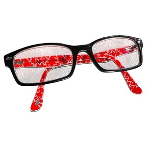 Ray-Ban Designer Eyeglass Frames Black Red Pattern RB5206 2479 54-18-145 unisex - Picture 1 of 4