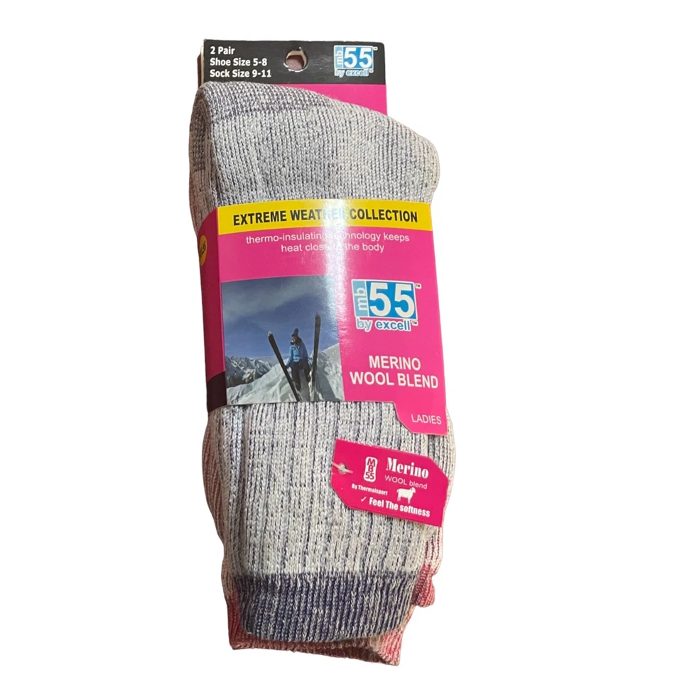 Extreme Weather Thermal Insulating Wool Socks, Assorted Colors - 2 Pack - Image 1 of 4