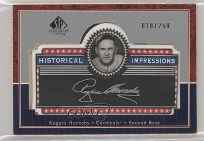 2003 SP Legendary Cuts 历史印象银色 / 250 Rogers Hornsby 名堂 — 第 1/2 张图片