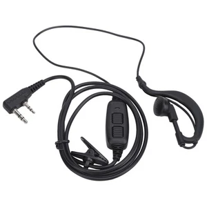 `Walkie-Talkie-Ohrhörer Dual-PTT-Headset Mit Ohrstöpsel-Hülle Für U - Photo 1/23