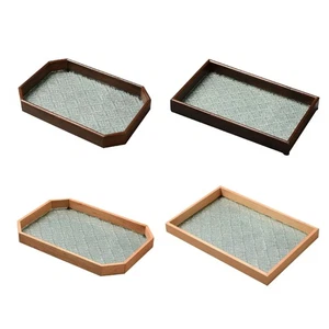Embossed Glass Small Serving Tray Vintage Centerpiece Holder Trays - Picture 1 of 12