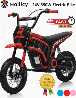 Revvi Style 350W FAST Motorbike kids Electric Pit Bike Boys Girls Ride On Hollic - Image 1 of 3