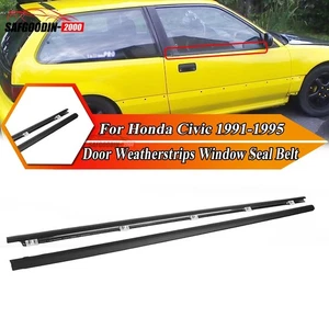 2pcs For Honda Civic 1991-1995 Window Moulding Trim Weatherstrip Window Seal - Picture 1 of 6