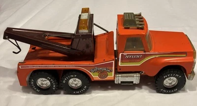 Camión grúa de acero prensado Ford 16" vintage Nylint Toys Big Pumpkin Orange Foto 1 de 4