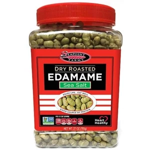 Dry Roasted Edamame, Sea Salt, Vegan, Gluten-Free, Kosher, and Non-GMO, Crunc... - Picture 1 of 4