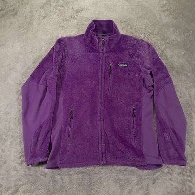 Chaqueta polar Patagonia R2 para mujer mediana púrpura bolsillos con cremallera completa 25146 Foto 1 de 4