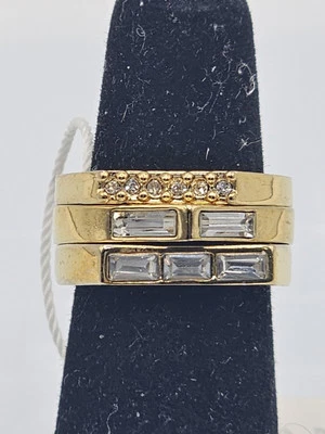 Ann taylor Crystal Stacked Ring Set SIZE 5.6 Gift - Image 1 of 3