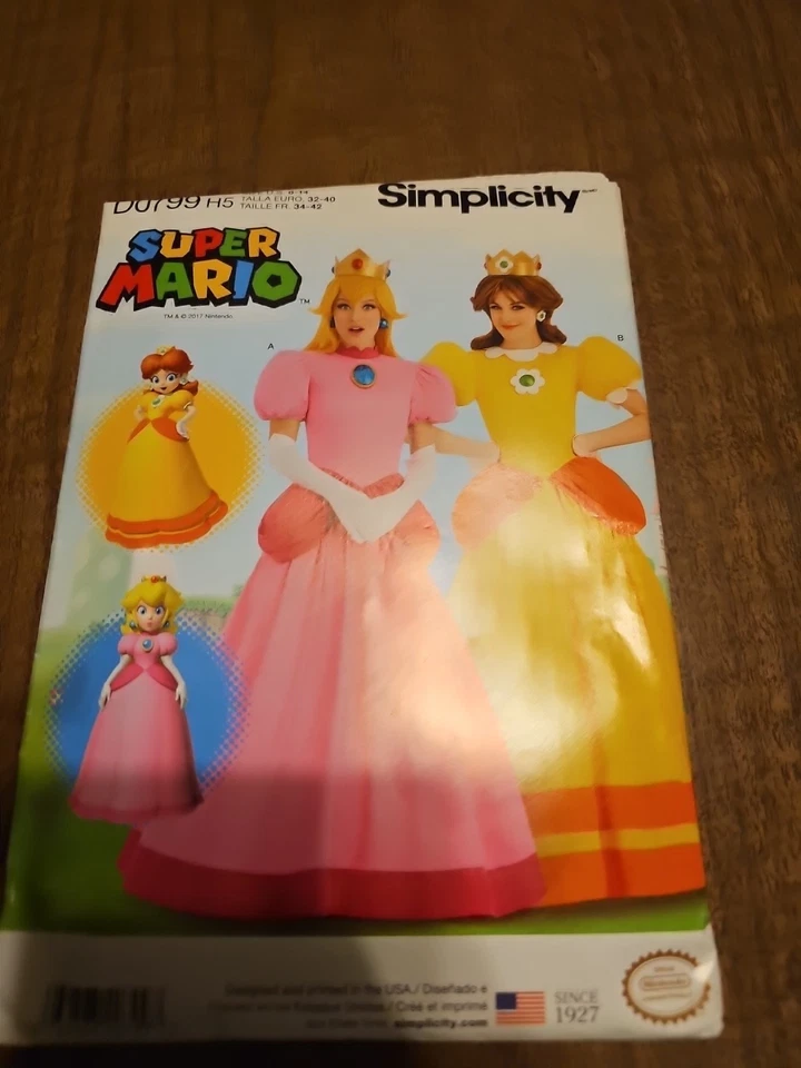 Super Mario Princess Daisy & Peach Dress Simplicity Pattern D0799H5 6-14  NEW - Image 1 of 2