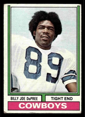 1974 Topps Billy Joe DuPree RC #277 - Dallas Cowboys - Image 1 of 2