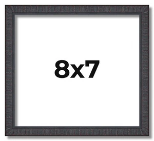 8x7 Frame Brown Picture Frame Complete Modern Photo Frame UV Acrylic, Acid Free - Picture 1 of 10