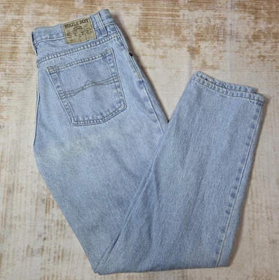 Vintage Bugle Boy Jeans Mens 32x32 Light Wash 750 Straight Leg High Rise 90s - Image 1 of 4