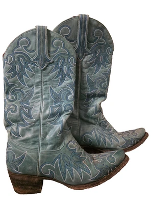 botas lane western turquesa mujer talla 9 usadas buen estado Foto 1 de 2