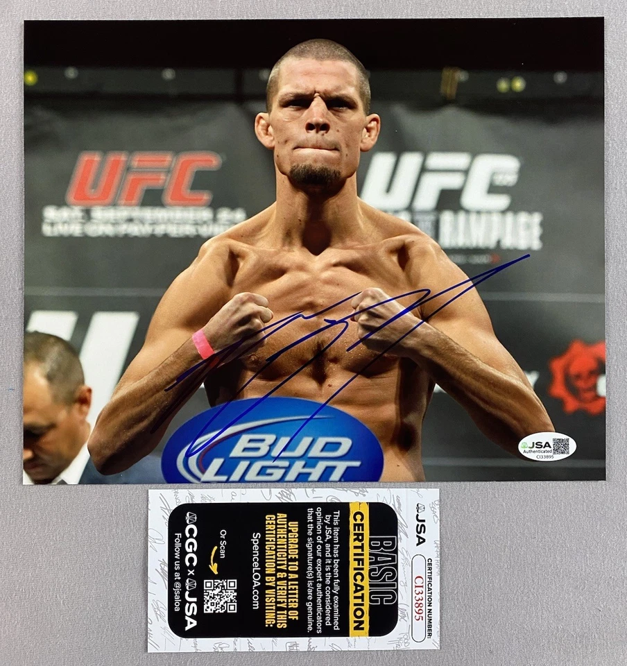 UFC STAR- NATE DIAZ AUTOGRAPH 8x10 PORTRAIT PHOTO UFC/MMA JSA CI33895 - Image 1 of 1