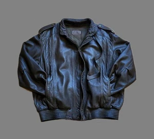 True Vintage Willy Bogner Lederjacke 1986 Mocca Anthrazit West Germany Känguru - Bild 1 von 10