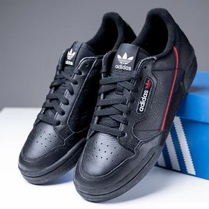 Adidas Originales Continental 80 TALLA 8.5 9 10 10.5 Hombre Entrenadores Cuero Negro - Imagen 1 de 11