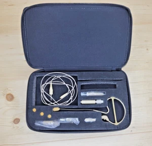 Samson Omnidirectional Mini Earset Microphone Beige w/ attachments, case - Picture 1 of 17