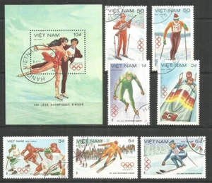 Vietnam 1984 used stamps Michel # 1402-08 +blc sport - Picture 1 of 1