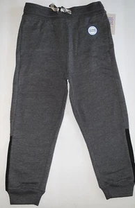 365 Kids Fleece Jogging Pants Boys Size 5 Charcoal Gray NEW Drawstring (K311) - Picture 1 of 6