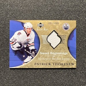 2006-07 UD Sweet Shot PATRICK THORESEN #123 Beginnings ROOKIE JERSEY 491/499 