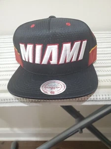 Miami Heat Mitchell Ness Snapback Hat New. - Picture 1 of 5