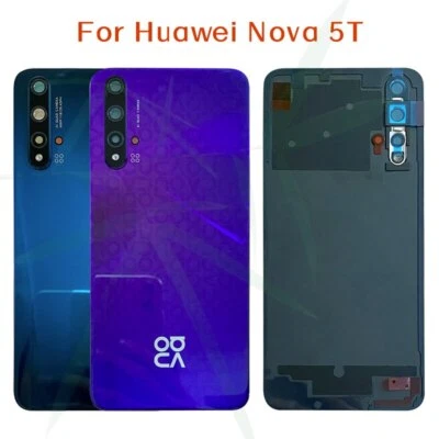 Cubierta de batería para Huawei Nova 5t Carcasa de puerta trasera Estuche trasero Lente de cámara Piezas Foto 1 de 3