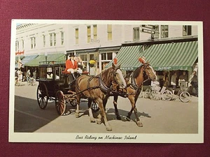 Postal vintage sin usar de Mackinac Island Michigan - Imagen 1 de 2