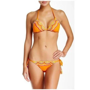 NWT Trina Turk Wanderlust Bikini Set Sz 4 Slider Top & Sz 6 Side-Tie Bottom - Picture 1 of 8