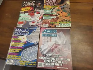 Magic crochet lot of 4 magazines Volumes 48, 49, 50 and 102, vintage - Picture 1 of 4