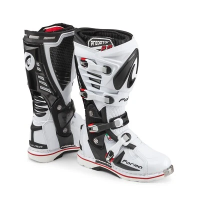 botas de motocross | Forma PREDATOR 2.0 branco pro motocicleta mx sx offroad sg tech - Imagem 1 de 4