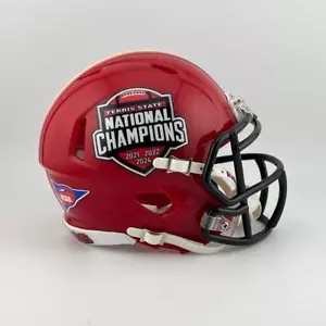 Ferris State Bulldogs CUSTOM National Champs 21-22-24 Mini Football Helmet - Picture 1 of 3
