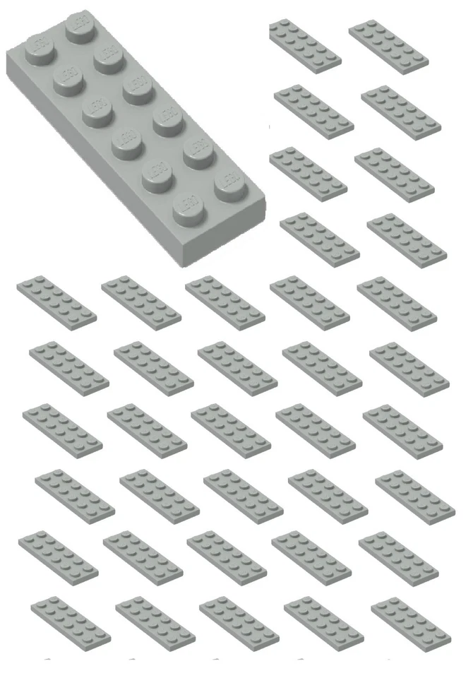 8 LEGO 2x6 Green Plates Part 3795