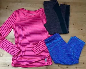 Girls L I0/12 Zella Long Sleeve Top + 2 Leggings (EXCELLENT) - Picture 1 of 6