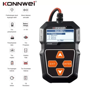 KONNWEI KW208 Car Battery Tester 12V 100-2000CCA Cranking Charging Circut Tester - Picture 1 of 15
