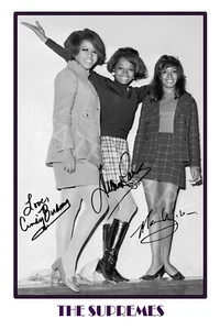 The Supremes large signed 12x18 inch photograph poster - Top Quality  - Picture 1 of 3