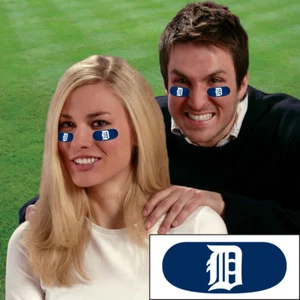 Detroit Tigers MLB Vinyl Face Decorations 6 Pack Eye Black Strips - Picture 1 of 3