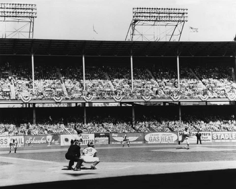 1956 World Series Brooklyn Dodgers EBBETS FIELD Glossy 8x10 Photo Stadium Poster Cover