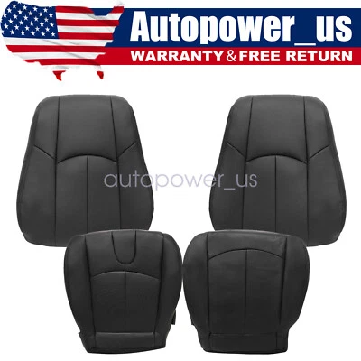 4PCS For 2008-2013 Infiniti G37 Front Both Side Perforated Leather Cover Black - Image 1 of 4